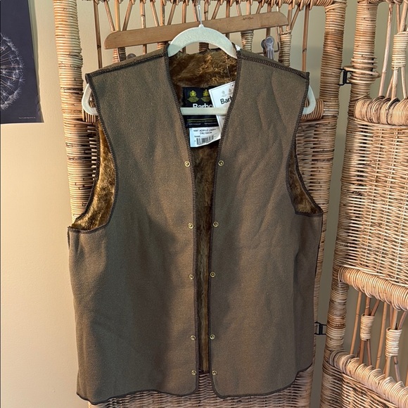 Barbour Tan Faux Fur Gilet - Picture 4 of 7